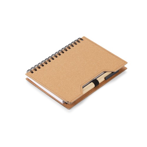 Carnet A6 à spirale avec stylo et mémos adhésifs personnalisable