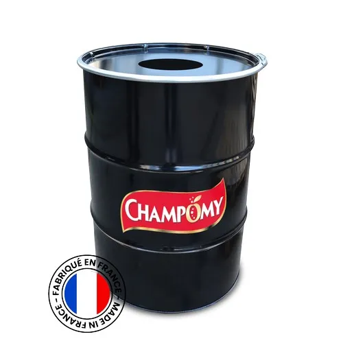 Cendrier Baril 200L Noir Personnalisable - Fabrication Française