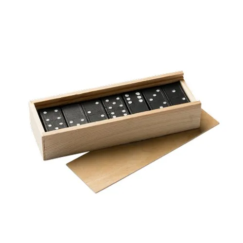 Jeu de Dominos en Bois Personnalisable - 28 Pièces avec Coffret