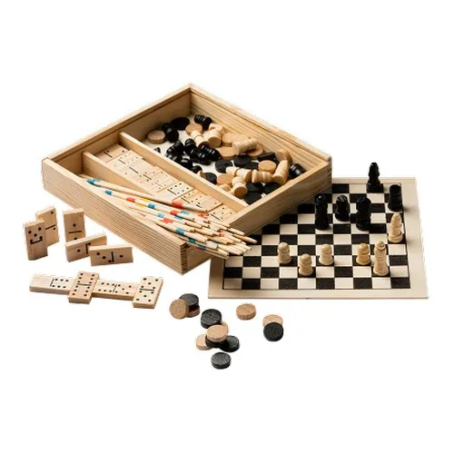 Jeu de Dominos en Bois Personnalisable - 28 Pièces avec Coffret