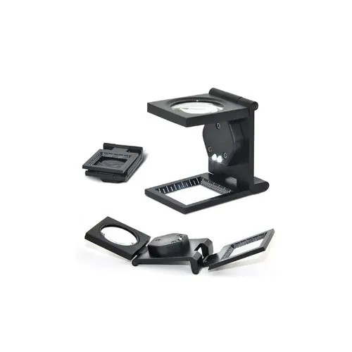 Loupe Pliable Métal 10X LED Personnalisable - Objet Pub Professionnel