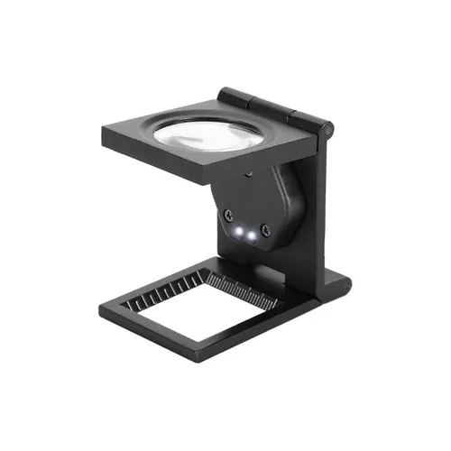 Loupe Pliable Métal 10X LED Personnalisable - Objet Pub Professionnel