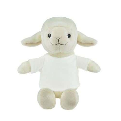 Mouton en Peluche RPET Personnalisable avec T-shirt | Cloudy