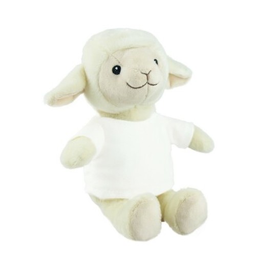 Mouton en Peluche RPET Personnalisable avec T-shirt | Cloudy