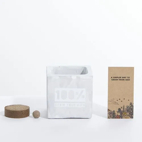 Kit Jardin de Bureau en Tube Aluminium - Lot de 3 avec Graines