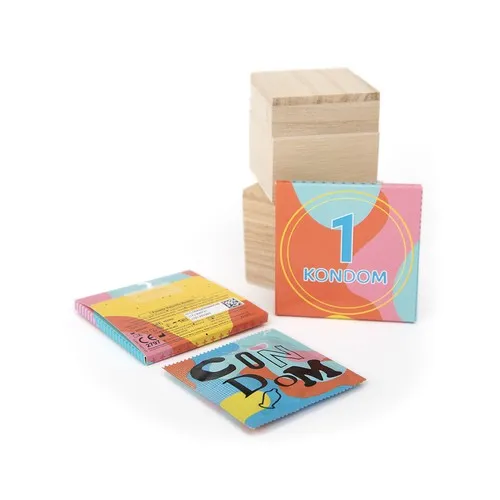 Pochette personnalisée avec 2 préservatifs et lubrifiant - Kit prévention