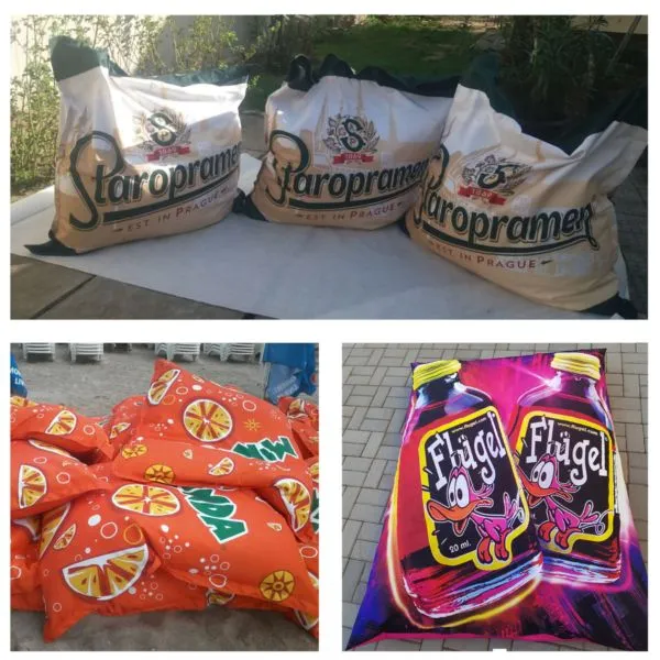 Pouf publicitaire personnalisable - Cylindre ou Cube 40cm