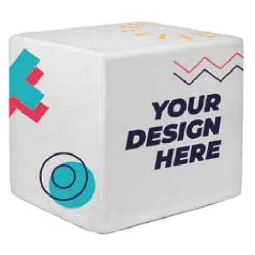 Pouf publicitaire personnalisable - Cylindre ou Cube 40cm