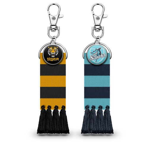 Porte-clés Écharpe Bicolore Personnalisable - Zamac et Acrylique