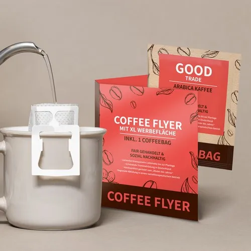 Carte Publicitaire Café Filtre Personnalisable - Commerce Équitable