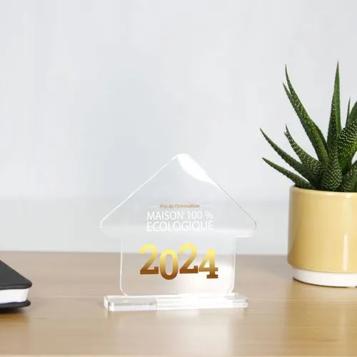 Trophée en plexiglas MAISON - France 3 mm