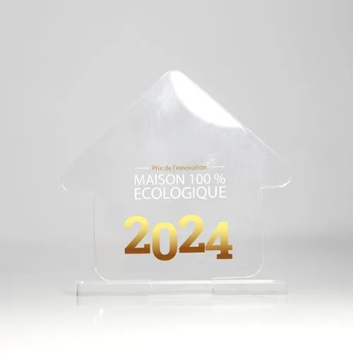 Trophée en plexiglas MAISON - France 3 mm