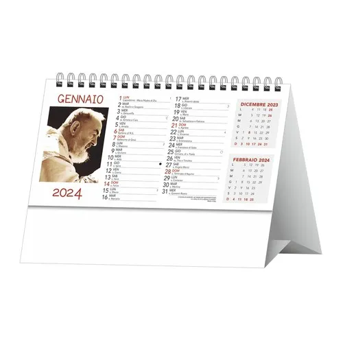 Calendrier Trimestriel Chevalet Personnalisable - 19x14,5 cm