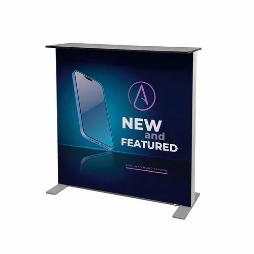 Comptoir Lumineux Pliable LED - Stand d'Accueil Professionnel