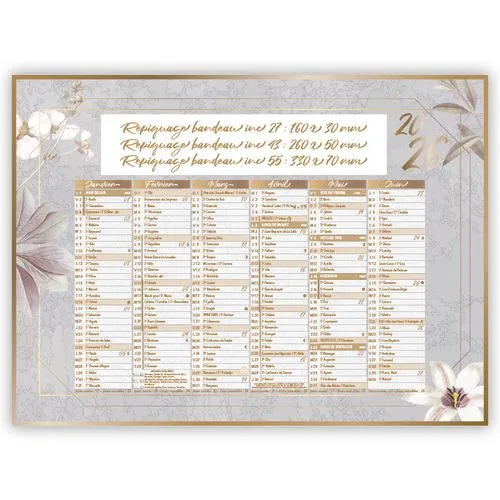 Calendrier Bancaire Baroque 2026 - 3 Formats Disponibles