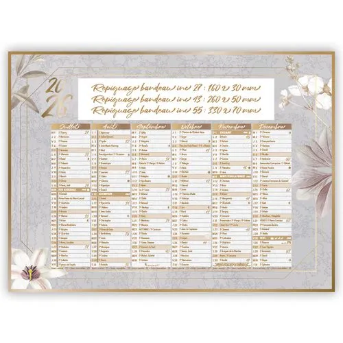 Calendrier Bancaire Baroque 2026 - 3 Formats Disponibles