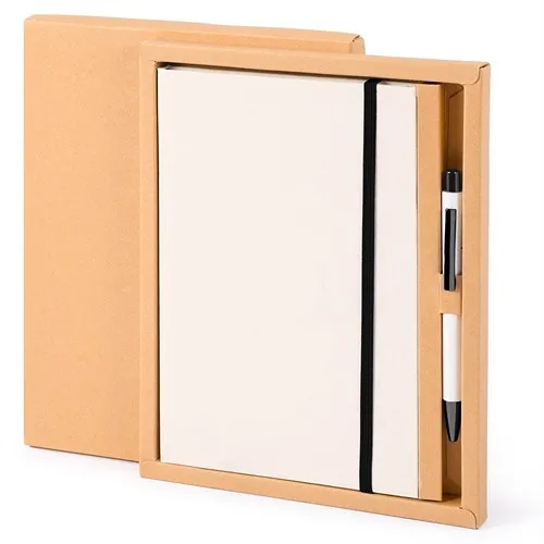 Set d'Écriture Écologique en Carton Recyclé - Stylo et Bloc A5