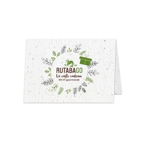 Carte 2 volets à planter 250g - Papier ensemencé personnalisable