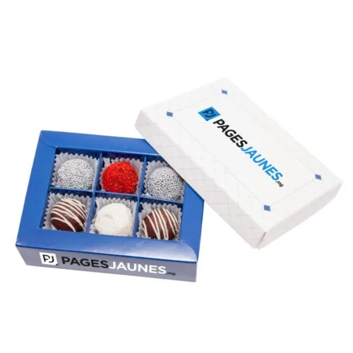 Boîte à chocolat 6 chocolats Pralines