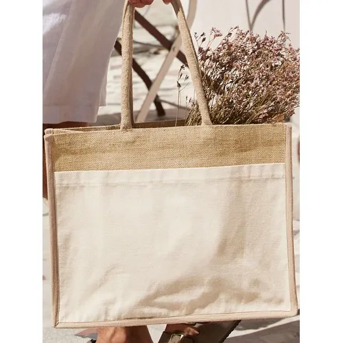 Cotton Pocket Natural Starched Jute Shopper