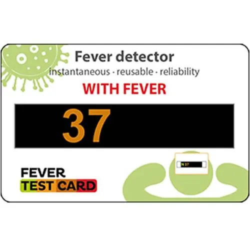 Carte détecteur de fièvre personnalisable - Thermomètre instantané