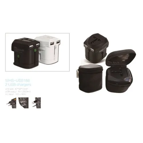 Adaptateur de voyage universel personnalisable par sérigraphie