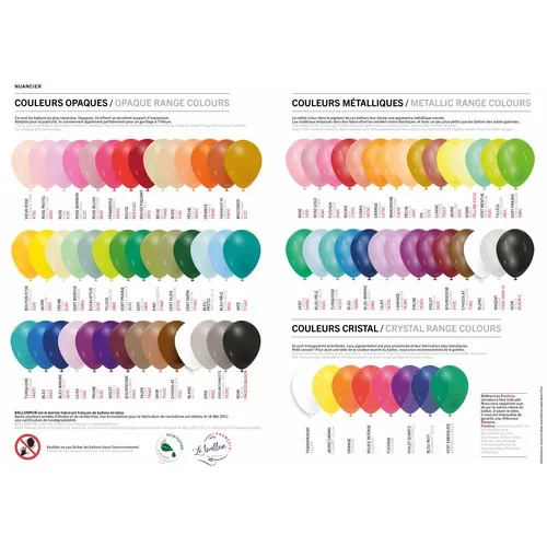 Ballons publicitaires diamètre 23cm imprimés sur 2 faces en 1 couleur, par sérigraphie
