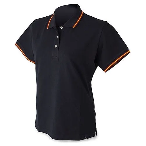 POLO DRAPEAU FEMME PIERRE DELONE MARINE