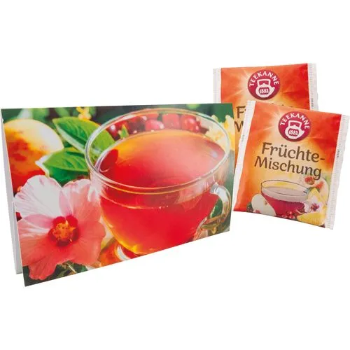 Carte à Volet Tea Break Personnalisée - 2 Sachets de Thé aux Fruits
