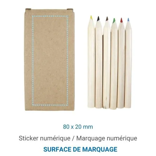 Set 6 crayons de couleur - Naturel