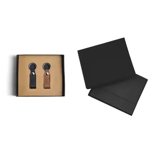 Coffret Duo Porte-Clés Cuir Premium Personnalisables