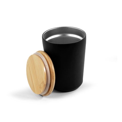 Mug Isotherme 360ml Bambou & Inox - Personnalisable