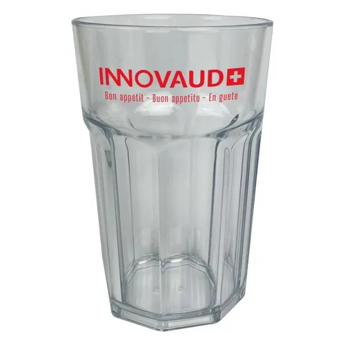 Verre Ballon Noir 47cl Incassable PETG - Personnalisation Quadri