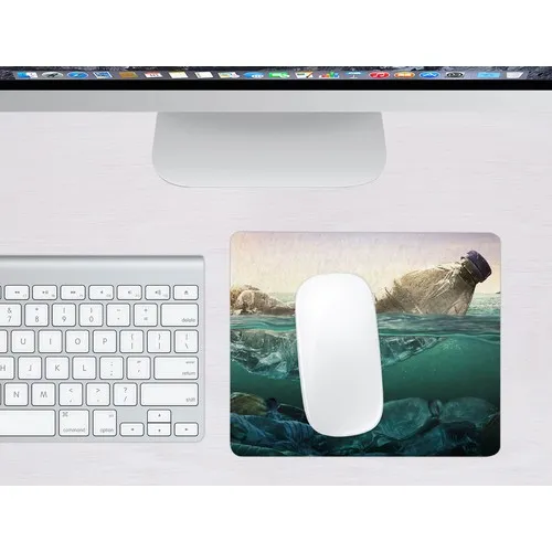 Tapis de souris personnalisable avec fenêtre d'insertion amovible