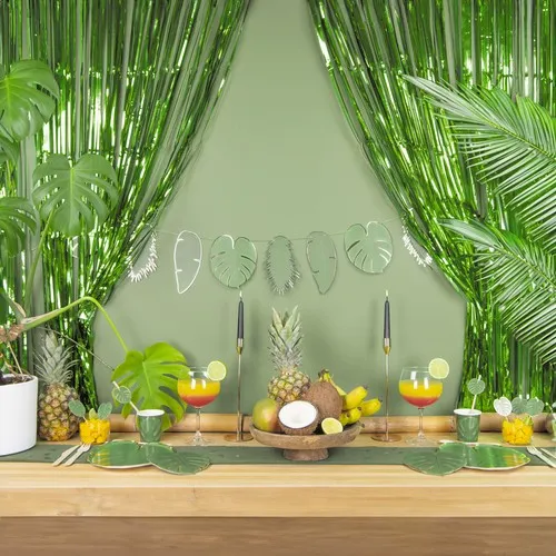 Guirlande Feuilles Tropicales 3m - Décoration Événementielle Premium
