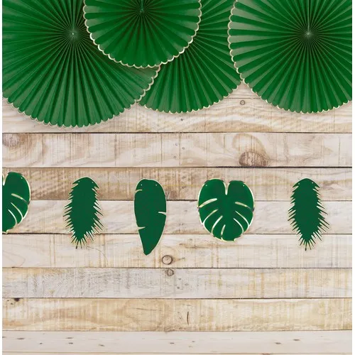 Guirlande Feuilles Tropicales 3m - Décoration Événementielle Premium