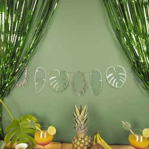 Guirlande Feuilles Tropicales 3m - Décoration Événementielle Premium