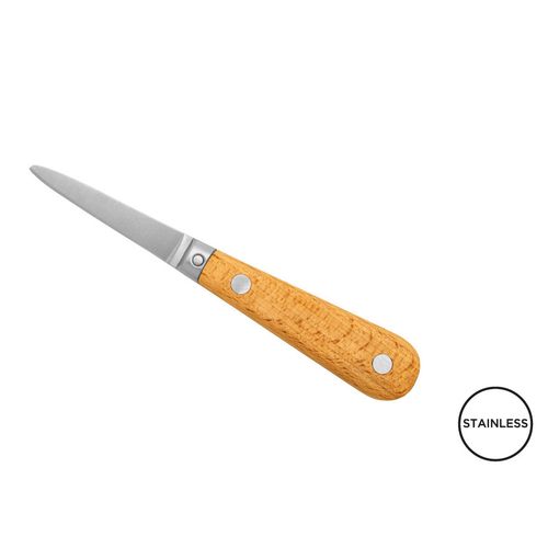 Couteau à Huître Personnalisable en Hêtre et Acier Inoxydable