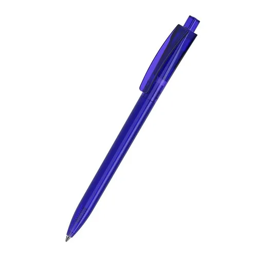 Stylo à bille transparent personnalisable Qube - Écriture 3000m