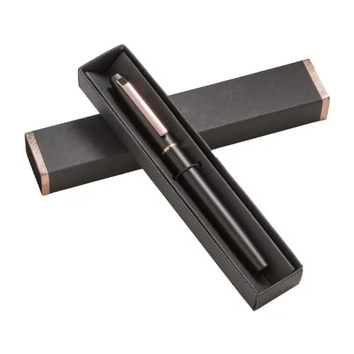 Stylo Gel Aluminium Recyclé Or Rose avec Écrin - Personnalisable