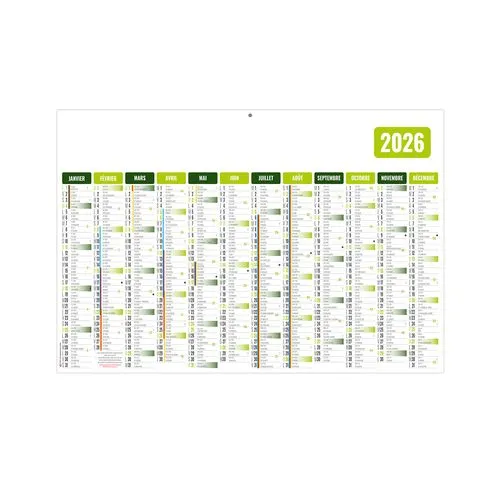 BASECO BLEU 2026 - STANDARD 550 x 345 mm - LEGER 400G - SANS MARQUAGE - 1 TROU EN TETE