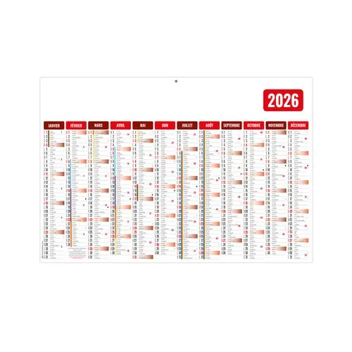 BASECO BLEU 2026 - STANDARD 550 x 345 mm - LEGER 400G - SANS MARQUAGE - 1 TROU EN TETE