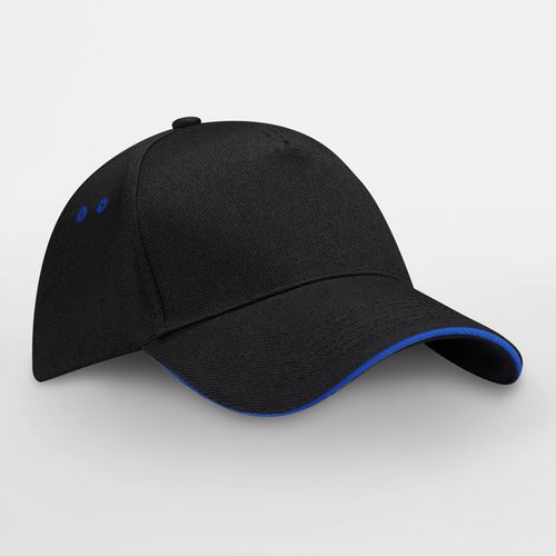 Casquette 5 Panneaux Bicolore Personnalisable - Coton Sergé Premium