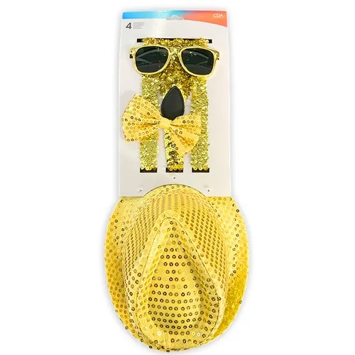 Set Accessoires Festifs 4 Pièces Doré - Personnalisable