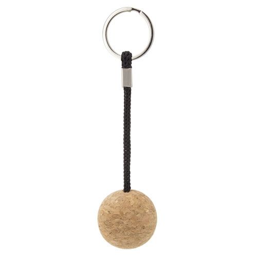 Porte-clés Liège Naturel avec Boule 3D - Personnalisable