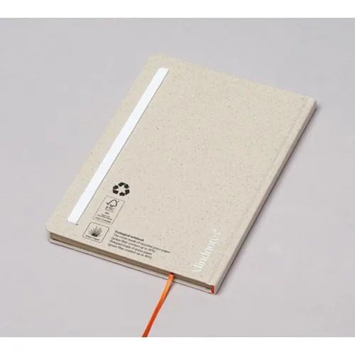 Carnet rigide écologique en papier d'herbe personnalisable