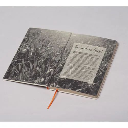 Carnet rigide écologique en papier d'herbe personnalisable