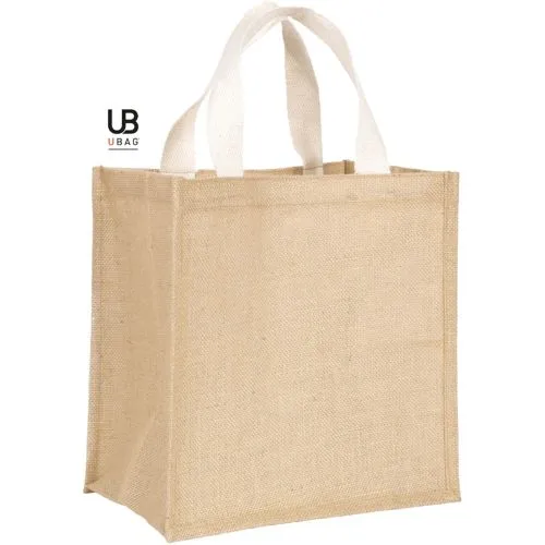Sac Shopping en Jute avec Anses Coton - Personnalisable