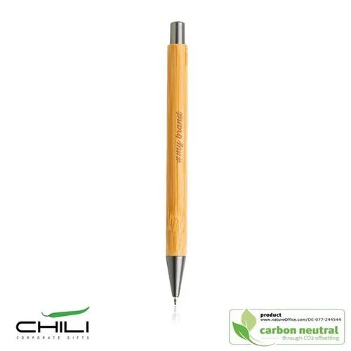 Stylo Bille Écologique Acier & Résidus de Thé - Personnalisable