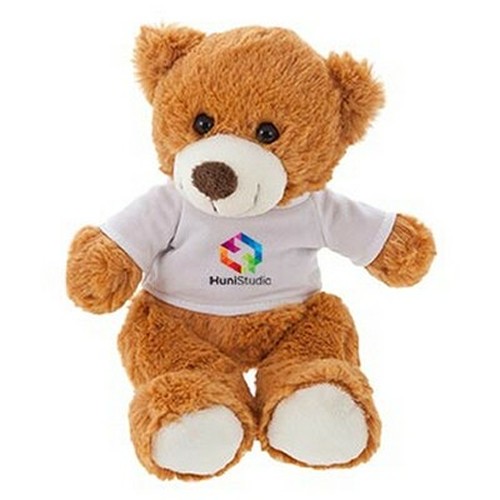 Ours en Peluche Personnalisable avec T-shirt - Malcolm 18,5 cm